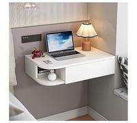 Sxlawesom Table de Toilette Murale avec tiroir, Bureau Mural pour Ordinateur, Meuble de Toilette d'angle Blanc pour Chambre à Coucher/Salon de Coiffure(White Right,80x40x15.5cm)