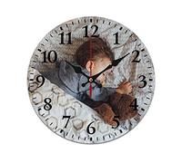 SXLONG Horloge Murale personnalisée, Horloge Murale silencieuse pour Enfant, Horloge Photo personnalisée à accrocher, horloges murales Photo pour décoration de Salon avec Photo