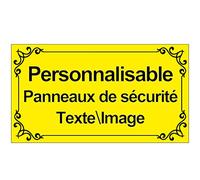 SXLONG Panneaux de Sécurité-Personnalisable Signalétique Intérieure/Extérieure-Panneau Signalétique-Vidéo Surveillance Panneau Plaque Alarme - pour Garage, Hôtel, école, Jardin, Adresse Résidentielle