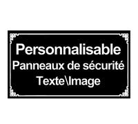 SXLONG Panneaux de Sécurité-Personnalisable Signalétique Intérieure/Extérieure-Panneau Signalétique-Vidéo Surveillance Panneau Plaque Alarme - pour Garage, Hôtel, école, Jardin, Adresse Résidentielle