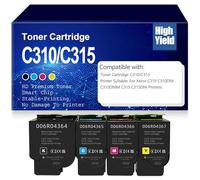 SXLXYOF Cartouche de Toner à Haut rendement C310 C315 006R04364 006R04365 006R04366 006R04367 Cartouches de Toner pour Xerox C310 C310DNI C310DNIM C315 C315DNI Imprimantes,4Pack-C310 C315