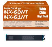SXLXYOF Cartouche de Toner Compatible MX-60NT MX-61NT pour Sharp MX-2630 3050 3060 3070N 3550N 3570N 4050N 4060 4070N 5050N 5070N 6050N 6070N 2651 3051 3551 4051 3561 3571 3061,Cyan-MX 60NT