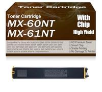 SXLXYOF Cartouche de Toner Noir Jaune Magenta et Cyan MX-60NT Haute capacité Compatible MX-61NT pour Sharp MX-2651 3051 3551 4051 3071 3571 4071 5051 6051 5071 6071,Yellow-MX 60NT