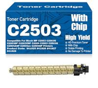 SXLXYOF Cartouches de Toner compatibles C2503 841925 841926 841927 841928 pour Ricoh MP C2003 C2003G C2003SP C2003ZSP C2503 C2503G C2504ASP C2504ex C2504SP,Yellow-C2503
