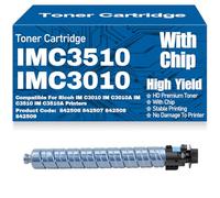 SXLXYOF Cartouches de Toner compatibles IM C3510 C3010 842506 842507 842508 842509 Noir Jaune Magenta Cyan Toner Haute capacité pour Ricoh IM C3010 IM C3010A IM C3510 IM C3510A,Cyan-IM C3510 C3010