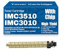 SXLXYOF Cartouches de Toner compatibles IM C3510 C3010 IMC3510 IMC3010 842506 842507 842508 842509 pour Ricoh IM C3010 IM C3010A IM C3510 IM C3510A Imprimantes Haut rendement,Yellow-IM C3510 C3010