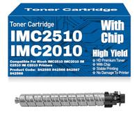 SXLXYOF Cartouches de Toner compatibles IMC2510 IMC2010 842565 842566 842567 842568 Cartouche de Toner Haute capacité pour Ricoh IMC2510 IMC2010 IM C2510 IM C2010 avec Puce,Black-IM C2510 C2010