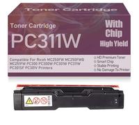 SXLXYOF Cartouches de Toner compatibles MC250FW MC250FWB MC251FW PC300 PC300W PC301W PC311W PC301SF PC301V pour Ricoh à Haut rendement, Fonctionne avec Puce,Black-PC311W