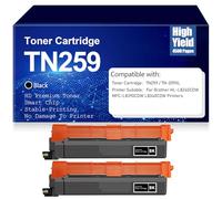 SXLXYOF Cartouches de Toner compatibles TN259 TN-259XL avec Puce Cartouche de Toner Noire à Haut rendement pour Brother HL-L8240CDW MFC-L8390CDW L8340CDW,Black-2PC