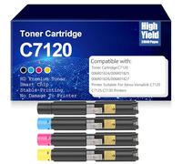 SXLXYOF Cartouches de Toner Couleur C7120 compatibles 006R01824 006R01825 006R01826 006R01827 pour Xerox Versalink C7120 C7125 C7130 Accessoires d'imprimante avec Puce Haute capacité,4Pack-C7120