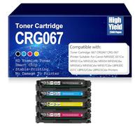 SXLXYOF Cartouches de Toner CRG-067 (BK/C/M/Y) avec Puce, Haut rendement, pour Canon MF650C 651Cw MF651Cw MF653Cdw MF654 MF654Cdw MF656Cx MF656Cdw MF657Cdw LBP630C 631C LBP632Cdw,4Pack-067