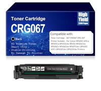 SXLXYOF Cartouches de Toner CRG-067 (BK/C/M/Y) avec Puce, Haut rendement, pour Canon MF650C 651Cw MF651Cw MF653Cdw MF654 MF654Cdw MF656Cx MF656Cdw MF657Cdw LBP630C 631C LBP632Cdw,Black-067