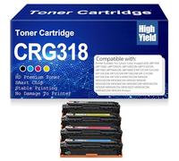 SXLXYOF Cartouches de Toner Noir, Jaune, Magenta et Cyan CRG318 à Haut rendement compatibles pour Canon LBP 7200 LBP 7210 LBP 7660 LBP 7680 MF720 MF722 MF724 MF725 MF726 MF727,4Pack-CRG318