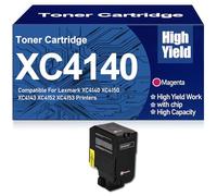 SXLXYOF Cartouches de Toner XC4140 24B6717 24B6718 24B6719 24B6720 Toner Compatible pour Lexmark XC4140 XC4150 XC4143 XC4152 XC4153 avec imprimantes à Haut rendement à Puce,Magenta-XC4140
