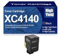 SXLXYOF Cartouches de Toner XC4140 24B6717 24B6718 24B6719 24B6720 Toner Compatible pour Lexmark XC4140 XC4150 XC4143 XC4152 XC4153 avec imprimantes à Haut rendement à Puce,Black-XC4140