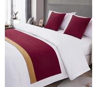 SXLXYOF Chemin de lit en Coton et Lin, écharpe, Serviette de lit, Maison, hôtel, Couvre-lit, décoration de literie, Ensemble de Coussins Assortis,D-50 * 210CM