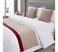 SXLXYOF Chemin de lit en Coton et Lin, écharpe, Serviette de lit, Maison, hôtel, Couvre-lit, décoration de literie, Ensemble de Coussins Assortis,C-50 * 210CM
