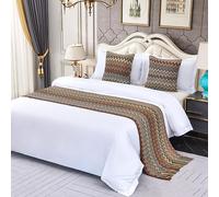 SXLXYOF Écharpes de lit boho pour lit king size, chemin de couloir avec glands, couverture tissée en tricot jeté de lit queen size, couvre-lit, protection pour chambre d'hôtel, maison, T-2 taies