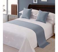 SXLXYOF Ensemble de Couvre-Lits de Couleur Unie avec taie d'oreiller, Chemin de lit King Size, Coussins Assortis, Couvre-lit d'hôtel, Couvre-lit Doux, Serviette de lit,C-50 * 180CM(1.2m Bed)
