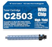 SXLXYOF pour Ricoh Cartouches de Toner C2503 841925 841926 841927 841928 Grand rendement Compatible pour Ricoh MP C2003 C2003G C2003SP C2003ZSP C2004 C2503 C2503G C2504ASP C2504ex,Cyan-C2503