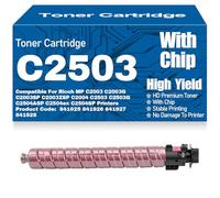 SXLXYOF pour Ricoh Cartouches de Toner C2503 841925 841926 841927 841928 Grand rendement Compatible pour Ricoh MP C2003 C2003G C2003SP C2003ZSP C2004 C2503 C2503G C2504ASP C2504ex,Magenta-C2503