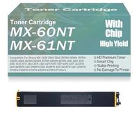 SXLXYOF pour Sharp MX-60NT MX-61NT MX-2651 3051 3551 4051 3071 3571 4071 5051 6051 5071 6071 Cartouches de Toner compatibles Haute capacité Haut rendement Travail,Yellow-MX 60NT