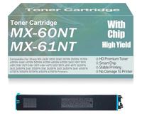 SXLXYOF pour Sharp MX-60NT MX-61NT MX-2651 3051 3551 4051 3071 3571 4071 5051 6051 5071 6071 Cartouches de Toner compatibles Haute capacité Haut rendement Travail,Cyan-MX 60NT