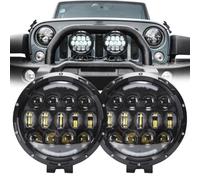 SXMA 7 pouces 105W 2PCS LED Phare High/Low Beam WorkLight Spotlight Driving Lights Auxiliary Lights for Off Road, SUV, Trucks, Engineering Vehicles Excavator, 4x4