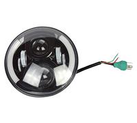 SXMA 7 Pouces 50w phares LED Ronds avec Clignotants Ambre DRL Halo Anneau Angle Eyes pour Wrangler JK 07-17 (1 Paire)