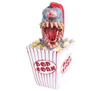 Sxmrmnx 1 PCS Clown Sculpture Halloween Clown Décoration Popcorn Clown Effrayant Clown Tête Statue Résine Artisanat Clown de l'espace Rouge