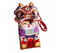 Sxmrmnx 1 Pièce 2024 Année du Dragon an Chinois Enveloppe Rouge en Tissu Enveloppe Rouge Chinoise Fête du an pour Enfants Argent Enveloppe Rouge Enveloppe Rouge H