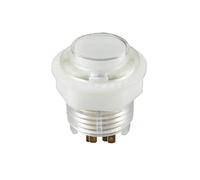 Sxmrmnx 1PCS Bouton Poussoir LED Illuminé avec une Lumière, Diamètre 24mm, pour Console de D'Arcade. Écrou de 24mm avec Câble à 4 Broches pour Carte Zero Delay. Pièces de Machine de D