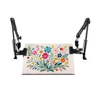 Sxmrmnx 2 Supports de Cerceau de Broderie Réglables, Support de Cerceau de Broderie à la Main, Support de Tour de Broderie en Métal, Support de Broderie à la Main Pliable