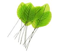 Sxmrmnx 20 Pcs/Lot 4.8 x 3cm Feuilles Artificielles Haute Simulation Feuilles DÉCoration en Tissu Fleur, Vert Clair