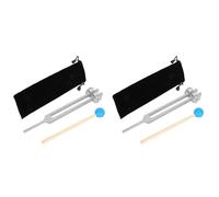 Sxmrmnx 2X Diapason en Alliage D'Aluminium, Diapason 111 Hz avec Marteaux pour Tester le SystèMe Nerveux ThéRapie de GuéRison par le Son, Argent