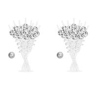 Sxmrmnx 32 Pièces Pailles de Boule Disco, Pailles de Décorations de Fête Disco avec Mini Décor de Boule Disco Argentée, Fournitures de Fête Disco des Années 70