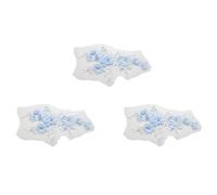 Sxmrmnx 3X Pièce de Broderie de Fleurs Perlées de Mariée de Dentelle de Perçage Chaude Perlée pour Robe de Décoration DIY de Mariage Vêtement Applique de Couture sur Fer Azur