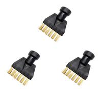 Sxmrmnx 3X pour SC1 SC2 SC3 SC4 Brosse de Nettoyage Plate en Cuivre pour Adaptateur de Fixation de Nettoyeur Vapeur Buse de Nettoyage à Domicile