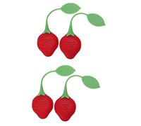 Sxmrmnx 4Pcs Infuseur Une La Silicone Boule Passe Filtre Passoire Cuillere Tea Infuser Variete Strawberry