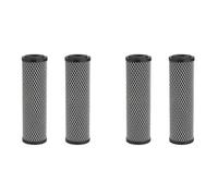 Sxmrmnx 4X Filtre à Eau au Charbon 10 Pouces Standard pour Toute, Cartouche Filtrante de Remplacement pour Odeurs de Sédiments, 5 Micromètres