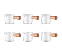 Sxmrmnx 6 Pcs Sauce Plat avec Poignée Trempage Bol en Verre Sauce Plat Assaisonnement Plat Soucoupe Apéritif Assiettes Vaisselle Cuisine Outil
