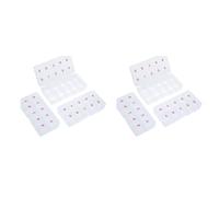 Sxmrmnx 6 Pièces Faux Ongles Tips Boîte de Rangement Transparente avec 10 Nombre D'Espaces Vides Boîte de Rangement Container Nail Art Organizer Box