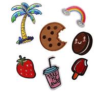 Sxmrmnx 7 Pcs 4 Styles Broderie Coudre Fer sur Patch Badge DIY Sac VêTements Polyester Applique