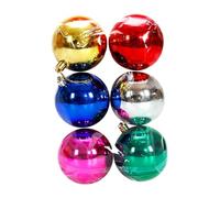 Sxmrmnx 8 cm 6 pièces lumières boule de Noël arbre de Noël pendentif toit shopping pendentif pendentif multicolore