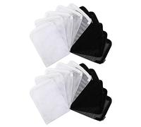 Sxmrmnx 80 Pièces Filtrants pour Aquarium Filtrants en avec Fermeture Une GlissièRe Blanc Et Noir