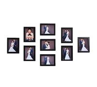 Sxmrmnx 9 PièCes SéRies/Ensemble Noir Photo Cadre Photo Ensemble DIY Amovible Murale Photos Cadres Autocollant Decal Salon DéCor à