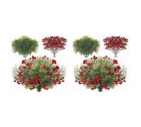Sxmrmnx 96 Branches de Faux CèDre Artificiel de NoëL, Brins Artificiels de Fausses Feuilles de Pin, Pics de Tiges de Pin de pour NoëL