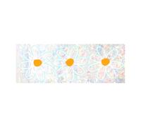 Sxmrmnx Autocollant Mural en PVC, Autocollant en Verre Électrostatique pour Fenêtre, Attrape-Soleil, Prismes Arc-en-Ciel, Autocollant, Installation Facile, Marguerite