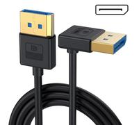 Sxmrmnx Câble D'Extension Display Port 1.4 de 3,3 Pieds DP 90 Degrés 8K60Hz 4K144Hz Câble Audio Vidéo pour Moniteur D'Ordinateur Portable, Coude vers Le Bas