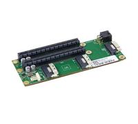 Sxmrmnx Carte D'Adaptateur Externe PCIe4.0 SFF-8654 avec Double Emplacement de Carte, 6 Broches GPU SlimSAS, Carte Graphique pour Carte Mère à Splitter X16/X8